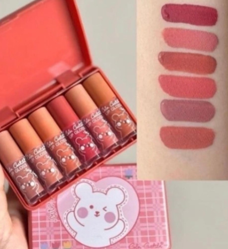 پک ۶ عددی رژلب مینی خرسی کالرکاستل بستهبندی صورتی