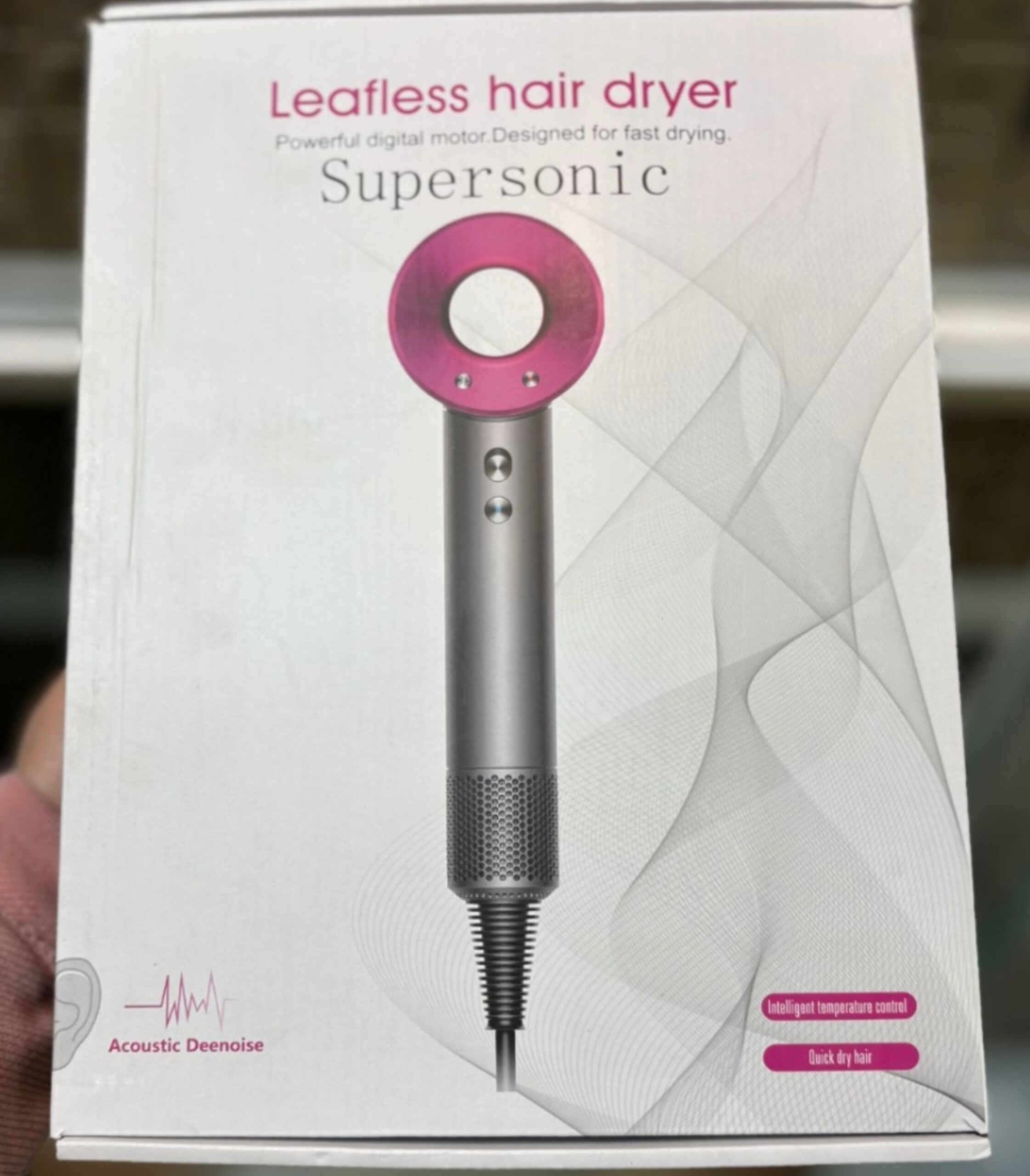 سشوار سوپرسونیک مدل Leafless Hair Dryer | خشک‌کن حرفه‌ای مو با موتور پرسرعت